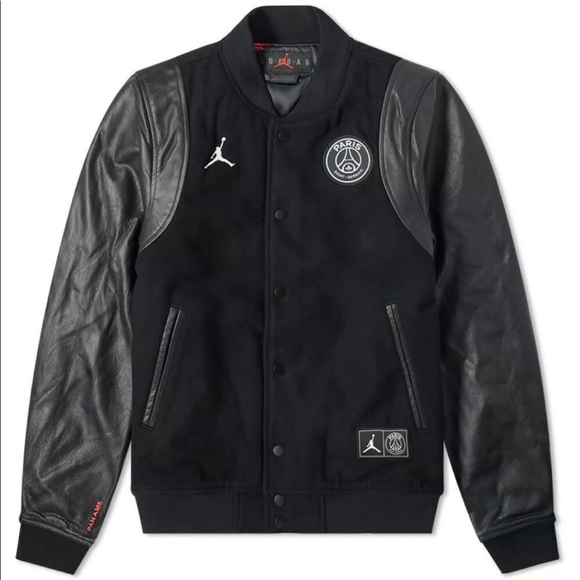 Jordan | Jackets \u0026 Coats | Nike Psg Paris Saint Germain Bomber Leather  Jacket | Poshmark